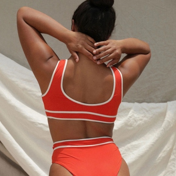 NEW! Stone fox swim x free people dahlia bikini top pink nwt 1794 - Picture 8 of 11